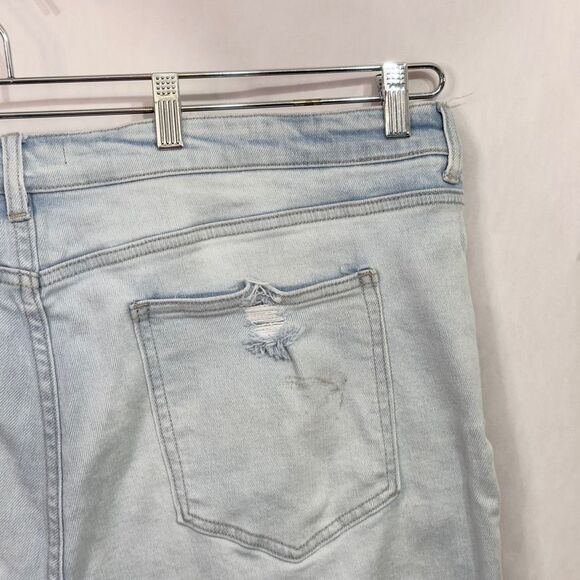 Glitzy Girlz Plus Size 26 Denim Shorts Light Blue Distressed Cut Off Frayed 1554 - Picture 9 of 13